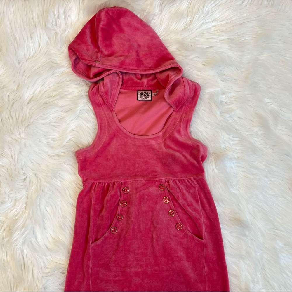 Juicy Couture Velour‎ Hooded Babydoll Dress